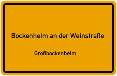 Straßenverzeichnis Bockenheim an der Weinstraße Großbockenheim