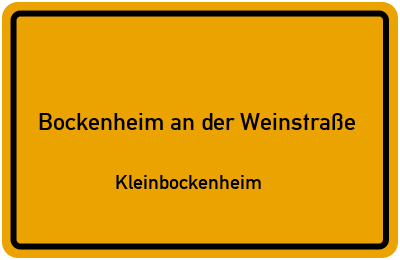 Straßenverzeichnis Bockenheim an der Weinstraße Kleinbockenheim