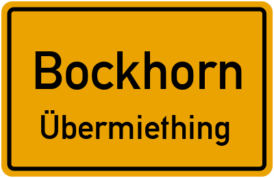 Straßenverzeichnis Bockhorn Übermiething
