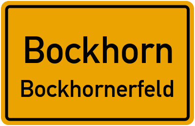 Straßenverzeichnis Bockhorn Bockhornerfeld