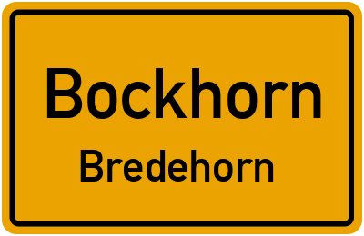 Straßenverzeichnis Bockhorn Bredehorn