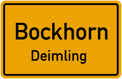 Straßenverzeichnis Bockhorn Deimling