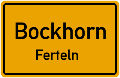 Straßenverzeichnis Bockhorn Ferteln
