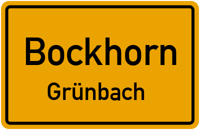 Straßenverzeichnis Bockhorn Grünbach