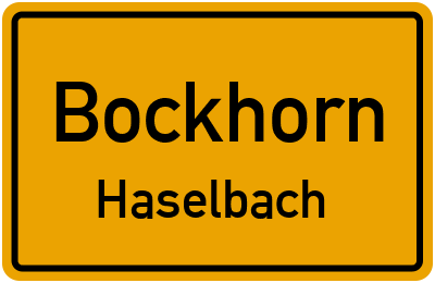 Straßenverzeichnis Bockhorn Haselbach