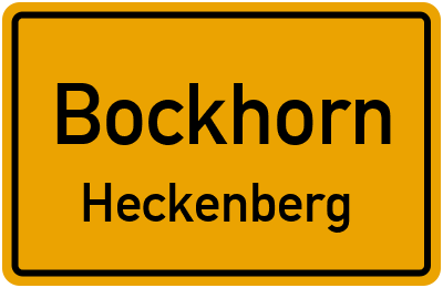 Straßenverzeichnis Bockhorn Heckenberg
