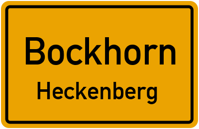 Ortsschild Bockhorn Heckenberg
