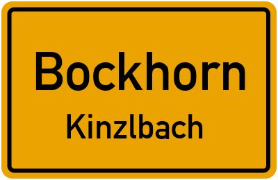 Straßenverzeichnis Bockhorn Kinzlbach