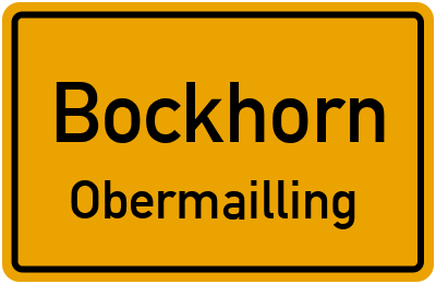 Straßenverzeichnis Bockhorn Obermailling