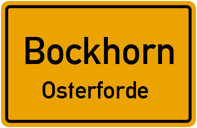 Straßenverzeichnis Bockhorn Osterforde