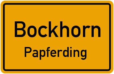 Straßenverzeichnis Bockhorn Papferding