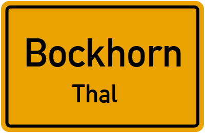 Straßenverzeichnis Bockhorn Thal