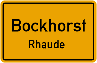 Straßenverzeichnis Bockhorst Rhaude