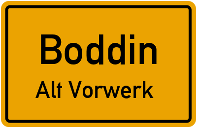 Straßenverzeichnis Boddin Alt Vorwerk