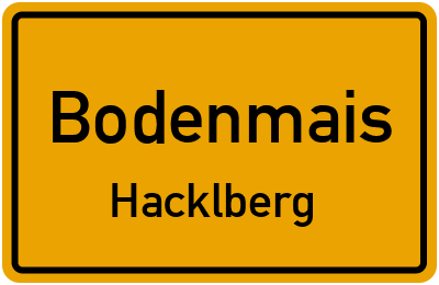 Straßenverzeichnis Bodenmais Hacklberg