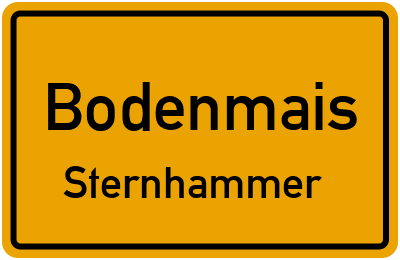 Ortsschild Bodenmais Sternhammer