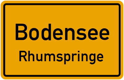 Straßenverzeichnis Bodensee Rhumspringe