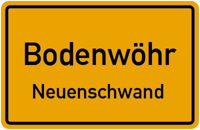 Straßenverzeichnis Bodenwöhr Neuenschwand