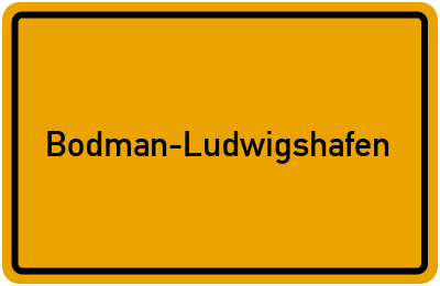 Ortsschild von Gemeinde Bodman-Ludwigshafen in Baden-Württemberg