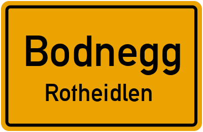 Straßenverzeichnis Bodnegg Rotheidlen