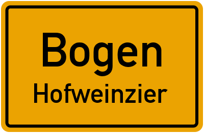 Straßenverzeichnis Bogen Hofweinzier