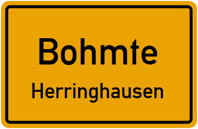 Ortsschild Bohmte Herringhausen