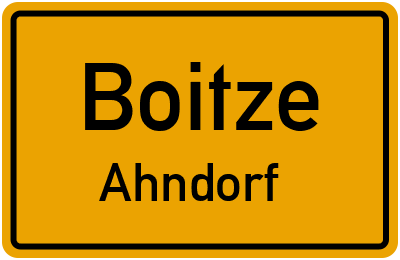Straßenverzeichnis Boitze Ahndorf