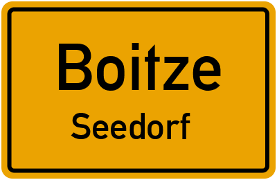 Straßenverzeichnis Boitze Seedorf