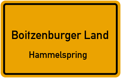 Straßenverzeichnis Boitzenburger Land Hammelspring