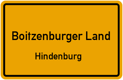 Straßenverzeichnis Boitzenburger Land Hindenburg