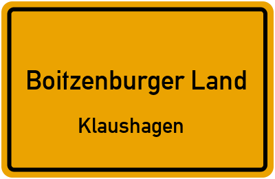 Straßenverzeichnis Boitzenburger Land Klaushagen