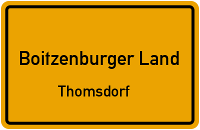 Straßenverzeichnis Boitzenburger Land Thomsdorf