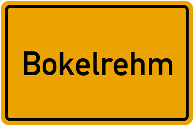 Ortsschild von Gemeinde Bokelrehm in Schleswig-Holstein
