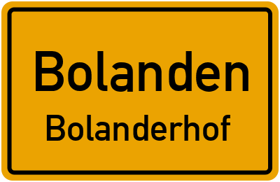 Straßenverzeichnis Bolanden Bolanderhof