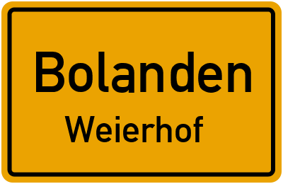 Straßenverzeichnis Bolanden Weierhof