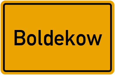 Ortsschild von Boldekow in Mecklenburg-Vorpommern