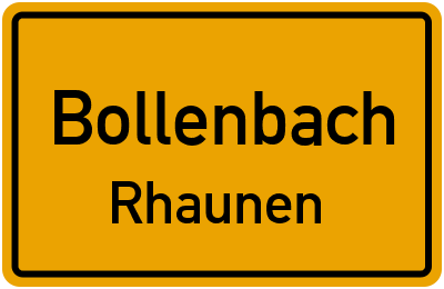 Straßenverzeichnis Bollenbach Rhaunen