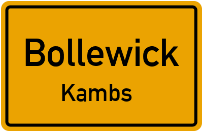 Straßenverzeichnis Bollewick Kambs