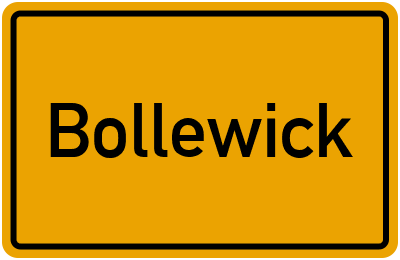Ortsschild von Bollewick in Mecklenburg-Vorpommern