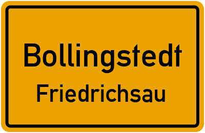 Ortsschild Bollingstedt Friedrichsau