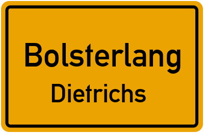 Straßenverzeichnis Bolsterlang Dietrichs