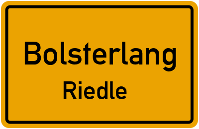 Ortsschild Bolsterlang Riedle