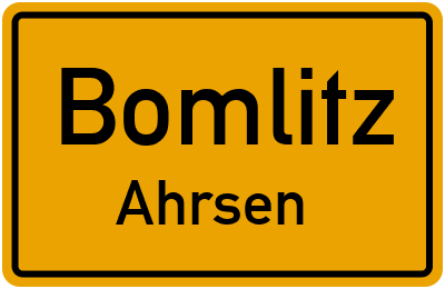 Ortsschild Bomlitz Ahrsen