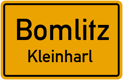 Ortsschild Bomlitz Kleinharl