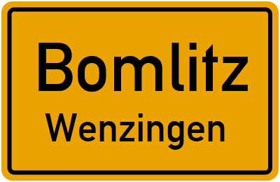 Ortsschild Bomlitz Wenzingen