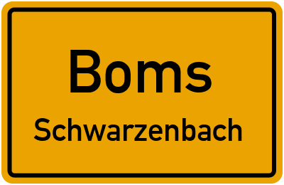 Straßenverzeichnis Boms Schwarzenbach
