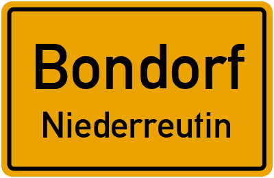 Straßenverzeichnis Bondorf Niederreutin