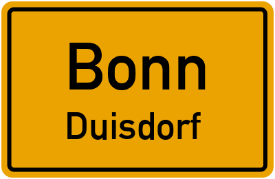 Straßenverzeichnis Bonn Duisdorf