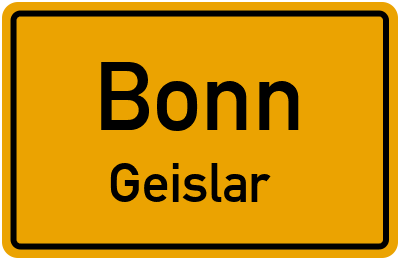 Straßenverzeichnis Bonn Geislar