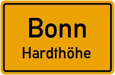 Ortsschild Bonn Hardthöhe